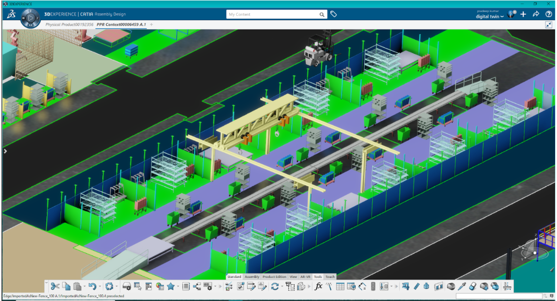 Manufacturing of an Electric Vehicle for capacity of 12 vehicles per day, using DELMIA solutions on 3D Experience Platform of Dassault Systemes. | 3DEXPERIENCE