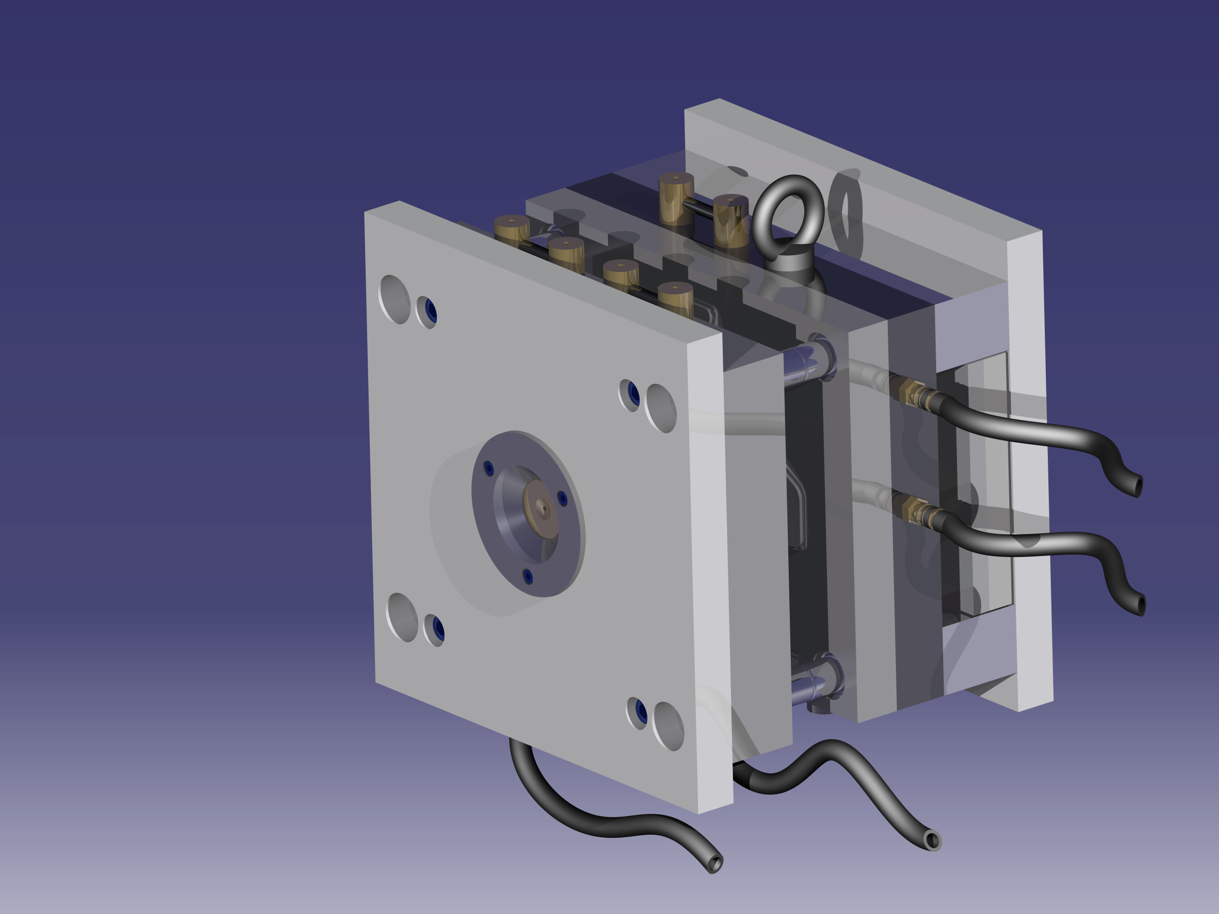 Injection Mold of the door. Global overview.