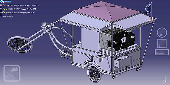 Left side view in Catia