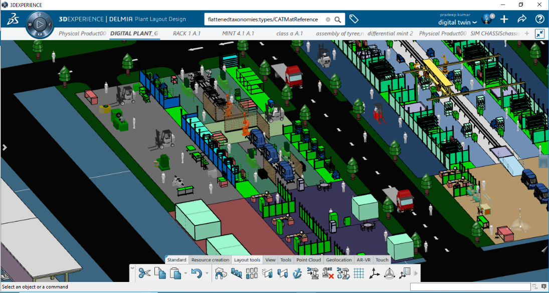 Manufacturing of an Electric Vehicle for capacity of 12 vehicles per day, using DELMIA solutions on 3D Experience Platform of Dassault Systemes. | 3DEXPERIENCE