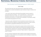 National Manufacturing Initiatives